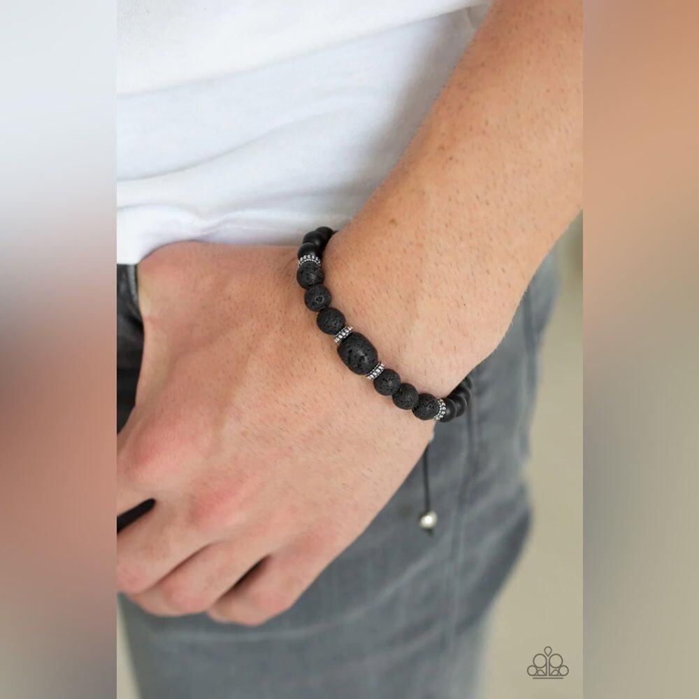 Discovery Black Lava Bead Bracelet (126)
